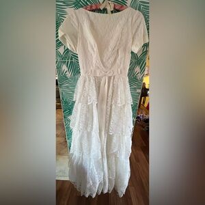 1950s Vintage Nancy Angela wedding dress Division bridallure lace tulle tiered